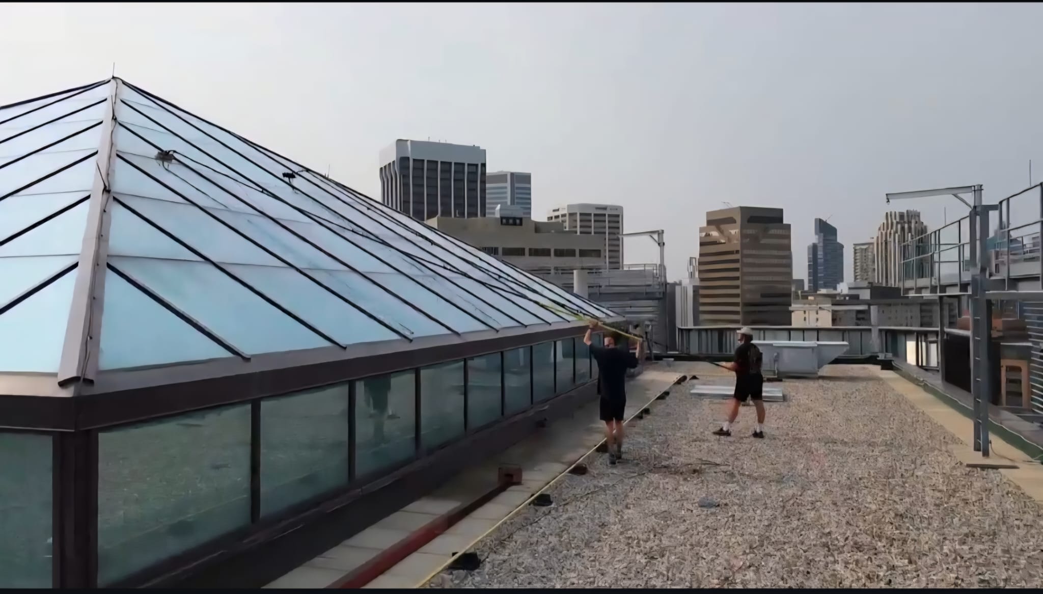 Professional window cleaning on a residential property